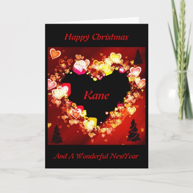 Cartes Pour Fêtes Annuelles Le "amour est enflammé à Noël " * (Devant)