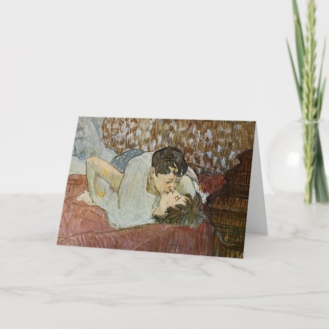 Cartes Pour Fêtes Annuelles Le baiser (Devant)