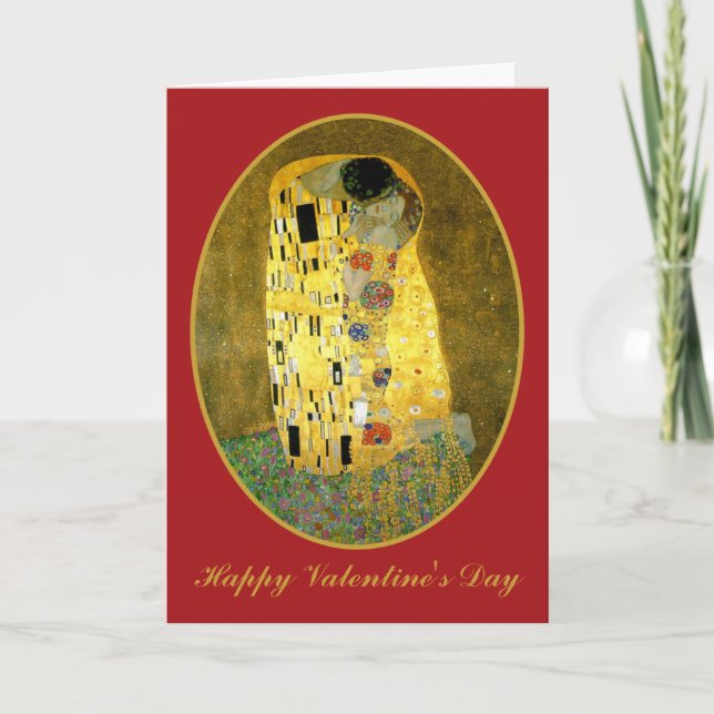 Cartes Pour Fêtes Annuelles Le Baiser de Gustav Klimt (Devant)