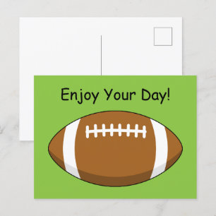 Cartes Pour Fêtes Annuelles Le ballon de rugby américain personnalise