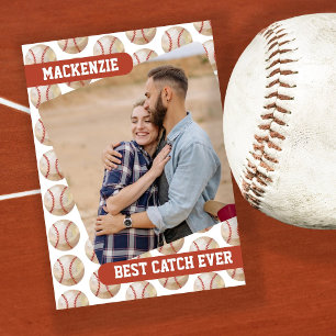 Cartes Pour Fêtes Annuelles Le baseball meilleur attraper jamais photo personn