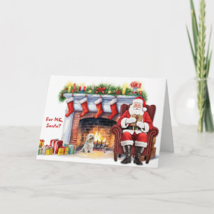Cartes Pour Fêtes Annuelles Le cadeau du Père Noël Chien Coton de Tulear Noël
