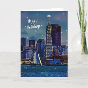 Cartes Pour Fêtes Annuelles Le centre-ville de SAN FRANCISCO à Noël