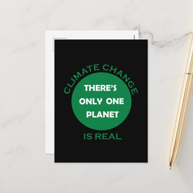 Cartes Pour Fêtes Annuelles Le changement climatique est une réelle conscience (Devant/Arrière en situation)