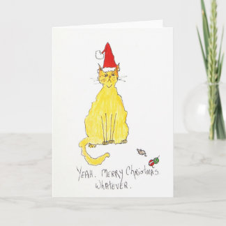 Cartes Pour Fêtes Annuelles Le Chat de Christmas Hat