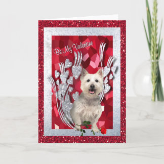 Cartes Pour Fêtes Annuelles Le chiot de Westie soit ma version de Valentine