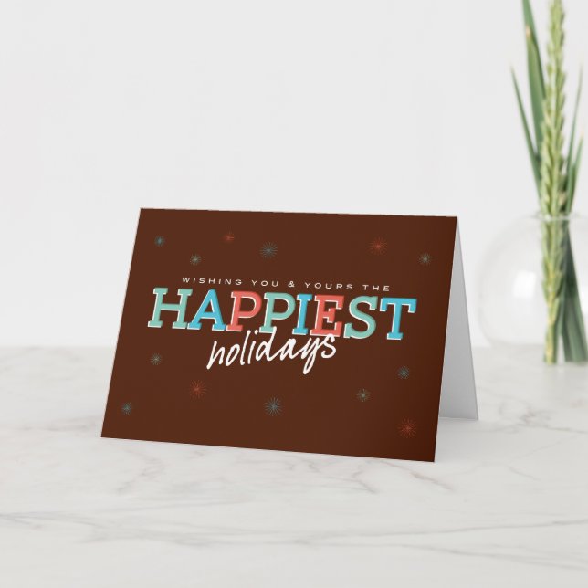 Cartes Pour Fêtes Annuelles Le chocolat de vacances le plus heureux (Devant)