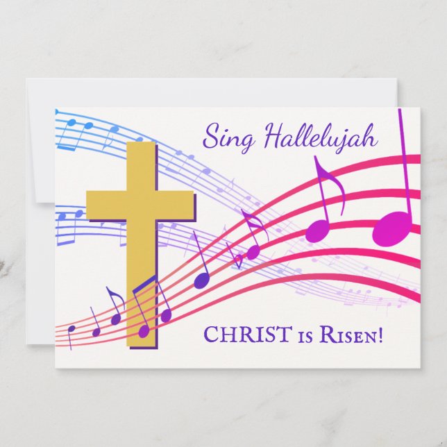 Cartes Pour Fêtes Annuelles LE CHRIST DE HALLELUJAH EST REMONTÉ Pâques (Devant)