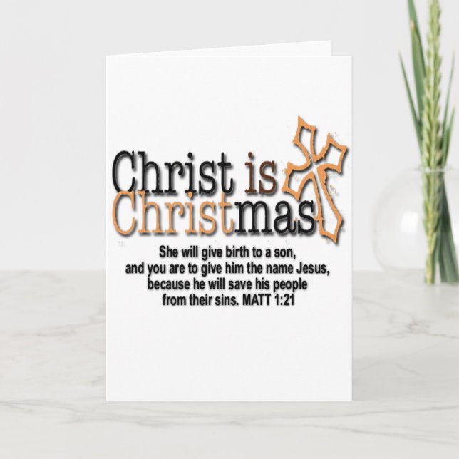 CARTES POUR FÊTES ANNUELLES LE CHRIST EST NOËL (Devant)