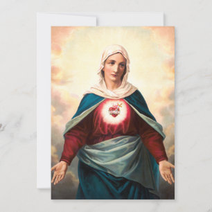 Cartes Pour Fêtes Annuelles Le Coeur Immaculé de Marie