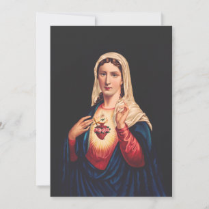 Cartes Pour Fêtes Annuelles Le Coeur Immaculé de Marie