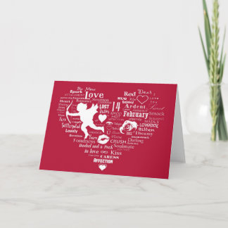 Cartes Pour Fêtes Annuelles Le coeur rouge