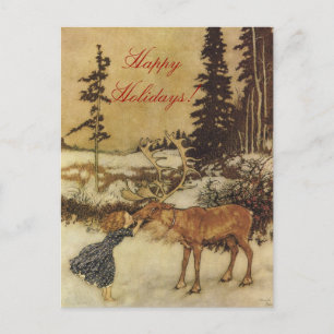 Cartes Pour Fêtes Annuelles Le conte de fée de la reine des neiges avec Gerda 
