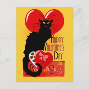 Cartes Pour Fêtes Annuelles Le Conversation Noir Saint Valentin