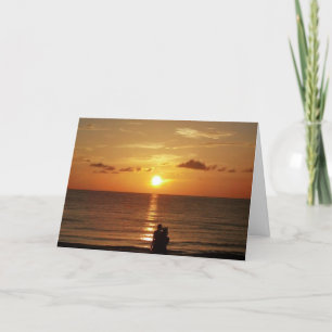 Cartes Pour Fêtes Annuelles Le coucher du soleil aux roches indiennes échouent