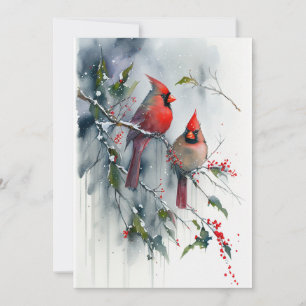 Cartes Pour Fêtes Annuelles Le couple cardinal
