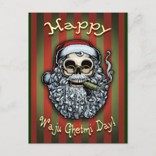 Cartes Pour Fêtes Annuelles Le crâne de Père Noël