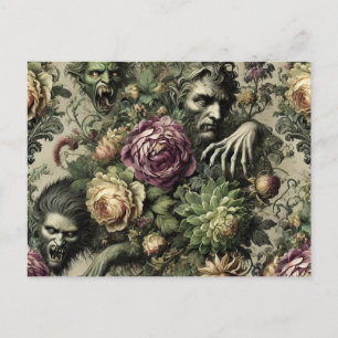 Cartes Pour Fêtes Annuelles Le Culte Florabane - Design Floral Gothique