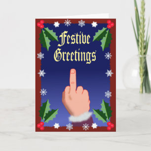 Cartes Pour Fêtes Annuelles Le doigt de fête