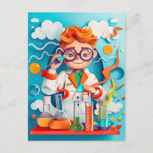 Cartes Pour Fêtes Annuelles Le futur rêve de chimiste pour les enfants