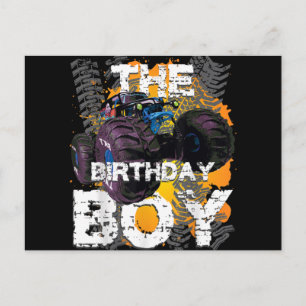 Cartes Pour Fêtes Annuelles Le garçon d'anniversaire Monster Truck famille app