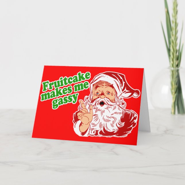 Cartes Pour Fêtes Annuelles Le gâteau de fruits secs me rend grisouteux (Devant)