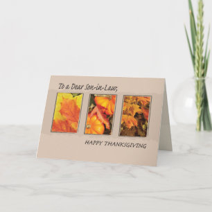 Cartes Pour Fêtes Annuelles Le gendre religieux trois Feuilles Thanksgiving