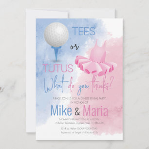Cartes Pour Fêtes Annuelles Le genre tee - shirt ou tutu révèle l'invitation