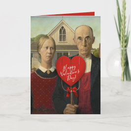 Cartes Pour Fêtes Annuelles Le gothique américain Valentine- L'amour nous main