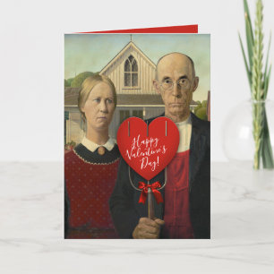 Cartes Pour Fêtes Annuelles Le gothique américain Valentine- L'amour nous main