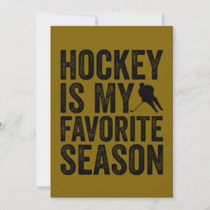 Cartes Pour Fêtes Annuelles Le hockey est ma saison préférée