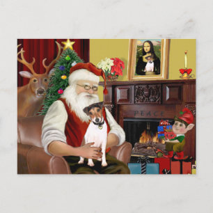Cartes Pour Fêtes Annuelles Le Jack Russell Terrier du Père Noël