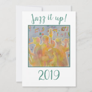 Cartes Pour Fêtes Annuelles Le Jazz au Nouvel An