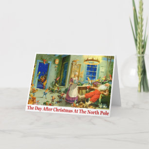 Cartes Pour Fêtes Annuelles Le jour après Noël au Pôle Nord