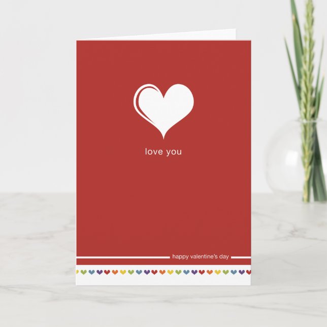 Cartes Pour Fêtes Annuelles Le Jour de l'amour (Devant)