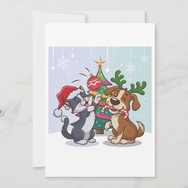 Cartes Pour Fêtes Annuelles le jour de Noël (Devant)