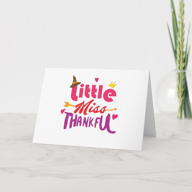 Cartes Pour Fêtes Annuelles Le jour de thanksgiving badine petite Mlle (Devant)