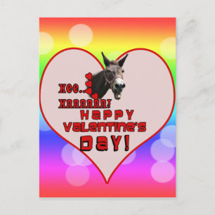 CARTES POUR FÊTES ANNUELLES LE JOUR DE VALENTINE DONKEY HEE HAW !