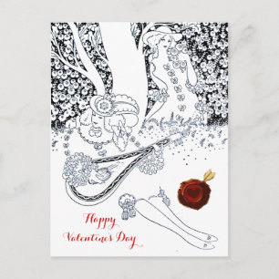 CARTES POUR FÊTES ANNUELLES LE JOUR DE VALENTINE LES AMOUREUX ROMANTIQUES DU C