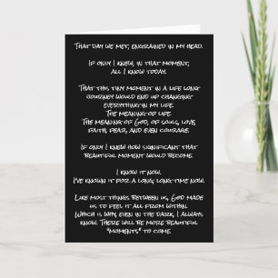 Cartes Pour Fêtes Annuelles Le Jour Où Nous Avons Rencontré Des Épouses