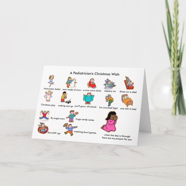 Cartes Pour Fêtes Annuelles Le Joyeux Noël du pédiatre (Devant)