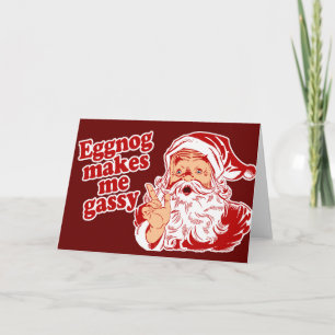 Cartes Pour Fêtes Annuelles Le lait de poule rend Père Noël grisouteux