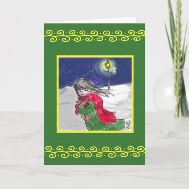 Cartes Pour Fêtes Annuelles Le lampadaire (Devant)