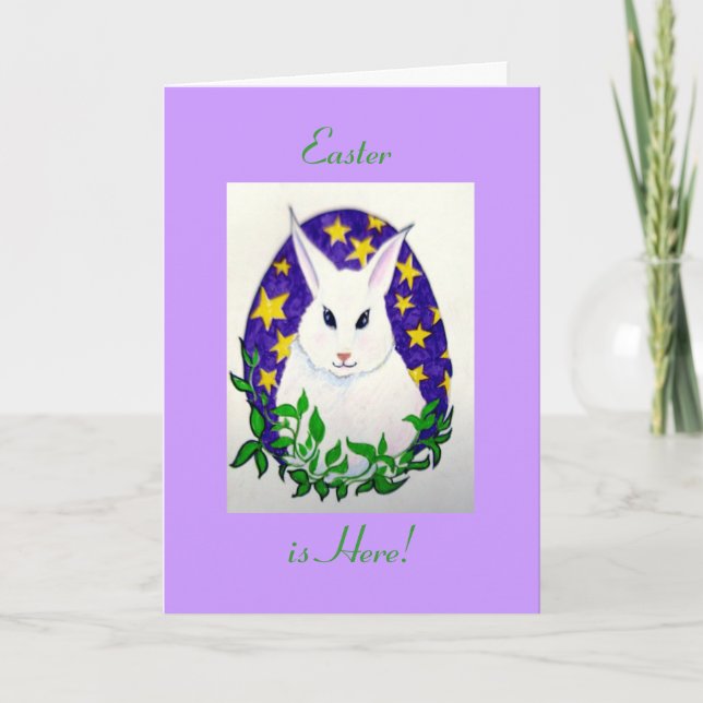 Cartes Pour Fêtes Annuelles Le lapin de Pâques est ici ! (Devant)