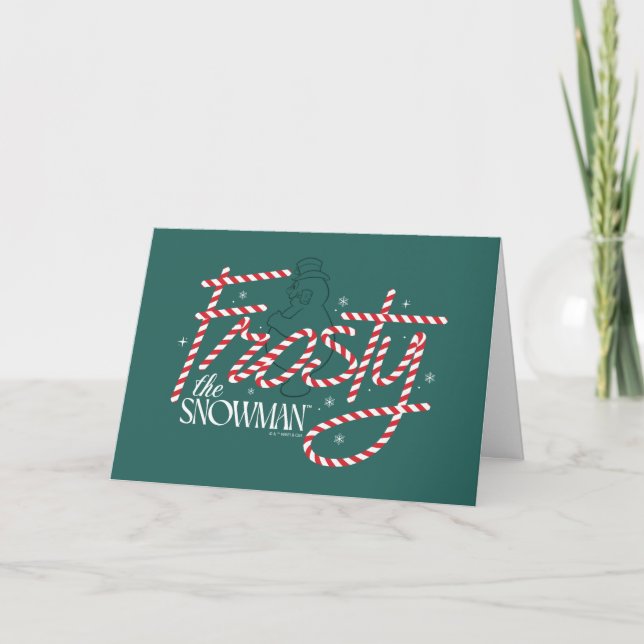 Cartes Pour Fêtes Annuelles Le logo du Sucre de canne Snowman Frosty (Devant)