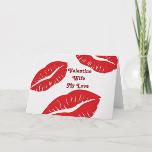 CARTES POUR FÊTES ANNUELLES LE MARI VEUT JUSTE DES "KISSES" POUR LE JOUR DE VA