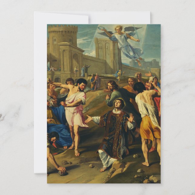 Cartes Pour Fêtes Annuelles Le martyre de Saint-Étienne (Devant)
