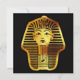 Cartes Pour Fêtes Annuelles Le Masque d'or de Toutankhamon égyptien