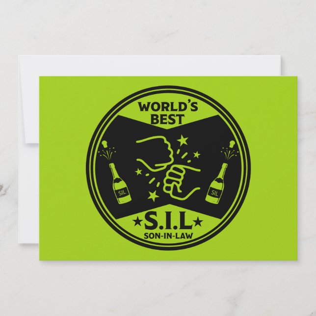 Cartes Pour Fêtes Annuelles Le meilleur gendre du monde (Devant)