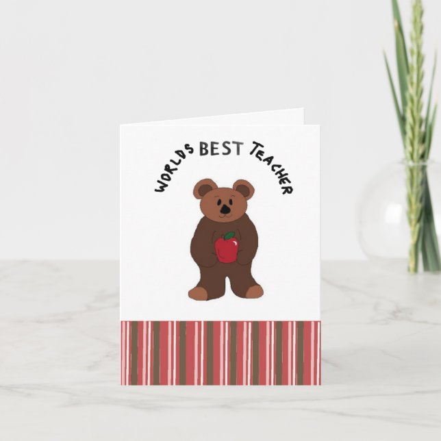 Cartes Pour Fêtes Annuelles Le meilleur professeur des mondes (Devant)